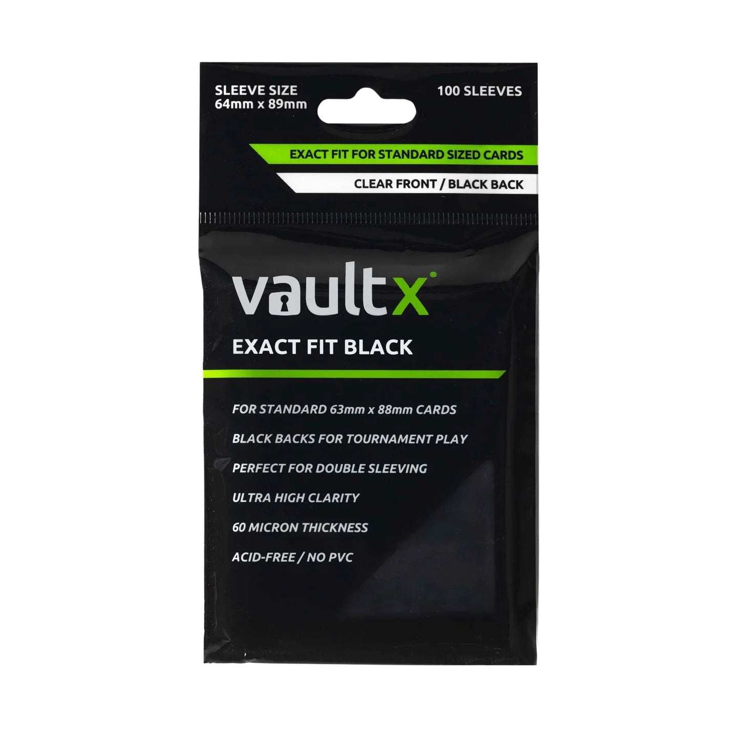 Vault X: Exact Fit Black Card Sleeves