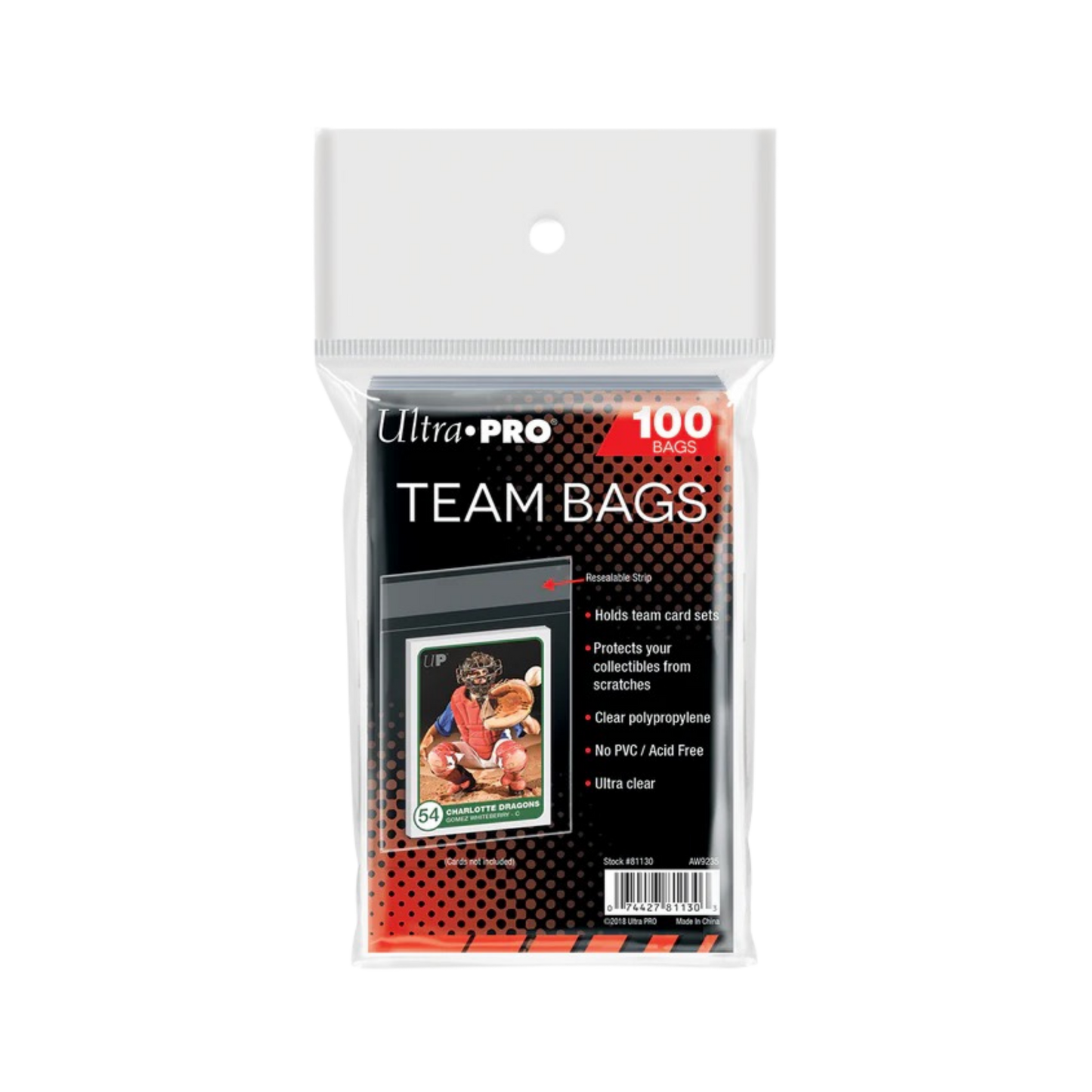 Ultra Pro: Team Bags - Resealable Sleeves (100ct)