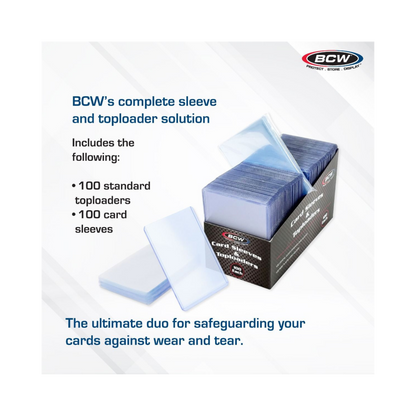 BCW: Card Sleeves and Toploaders Bundle 100 Count