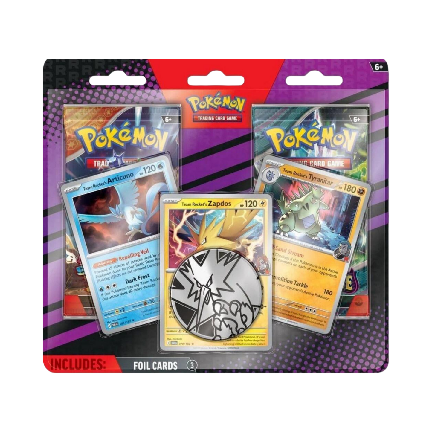 Pokemon: Articuno, Zapdos, Tyranitar 2 Pack Blister
