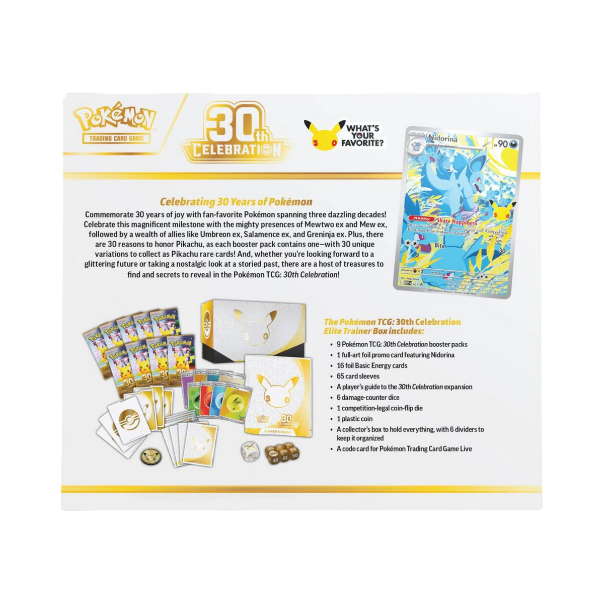 Pokemon: 30th Celebration Elite Trainer Box